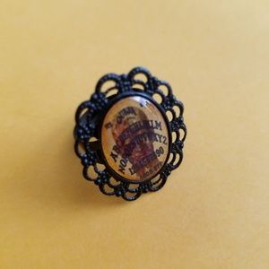 Goth Ouija Adjustable Metal Ring